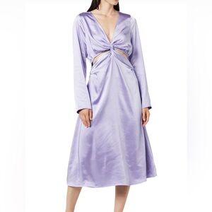 The Drop Violeta cut out silky dress. Lavender. Size Large